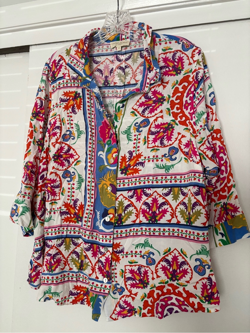Cynthia Rowley Multicolor Floral Paisley Button-Down Shirt